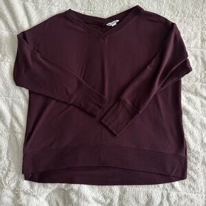 Athleta Coaster Luxe V Neck Sweatshirt XL